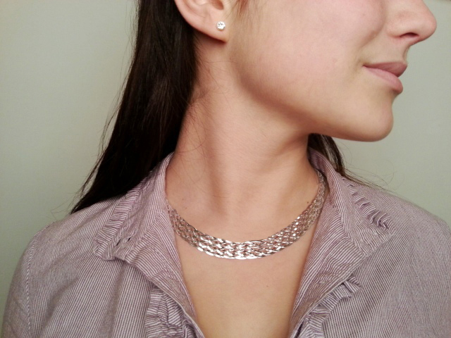 Stříbrný pletený náhrdelník Briline 42cm - ag0036