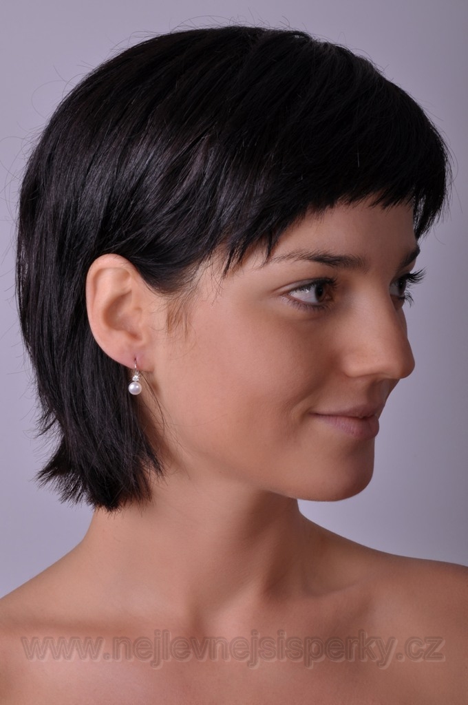 Zlaté náušnice se zirkonem a perlou Briline 2350010010207