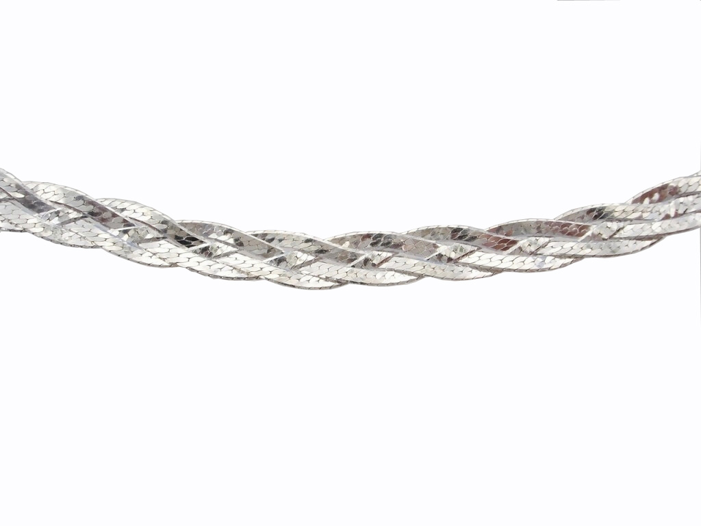 Stříbrný pletený náhrdelník Briline 45cm - ag551