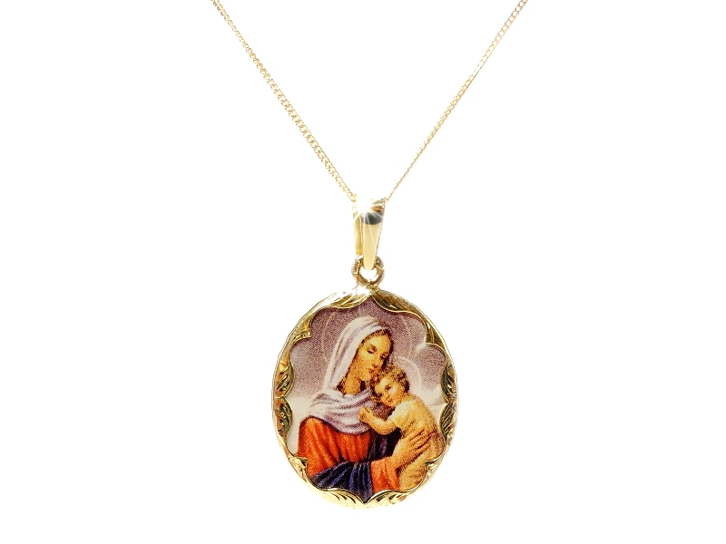 Zlatý přívěsek Madonka Briline M332-0085