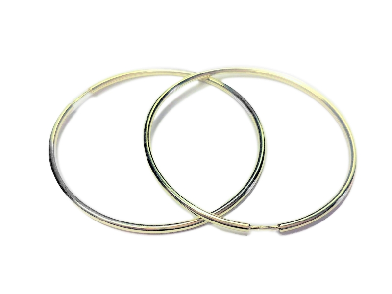 Náušnice kruhy ze žlutého zlata 30mm Briline 3630298/32