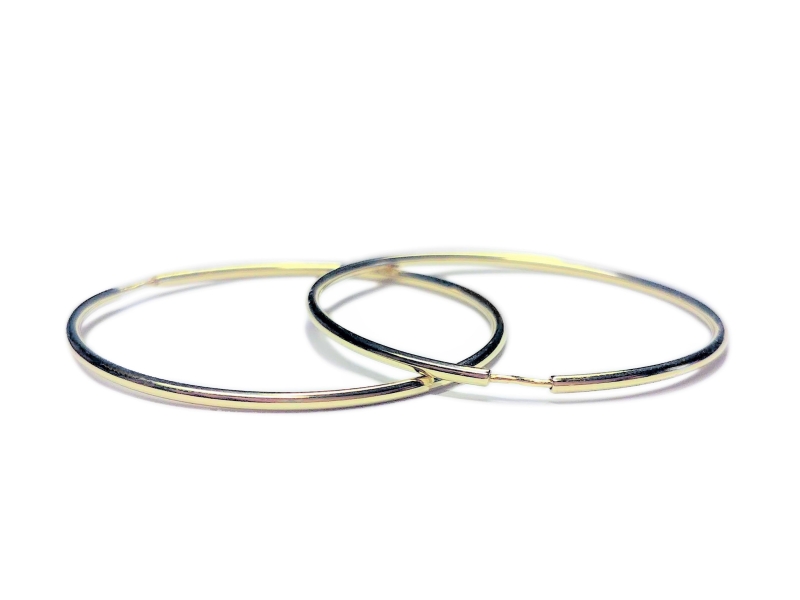 Náušnice kruhy ze žlutého zlata 30mm Briline 3630298/32