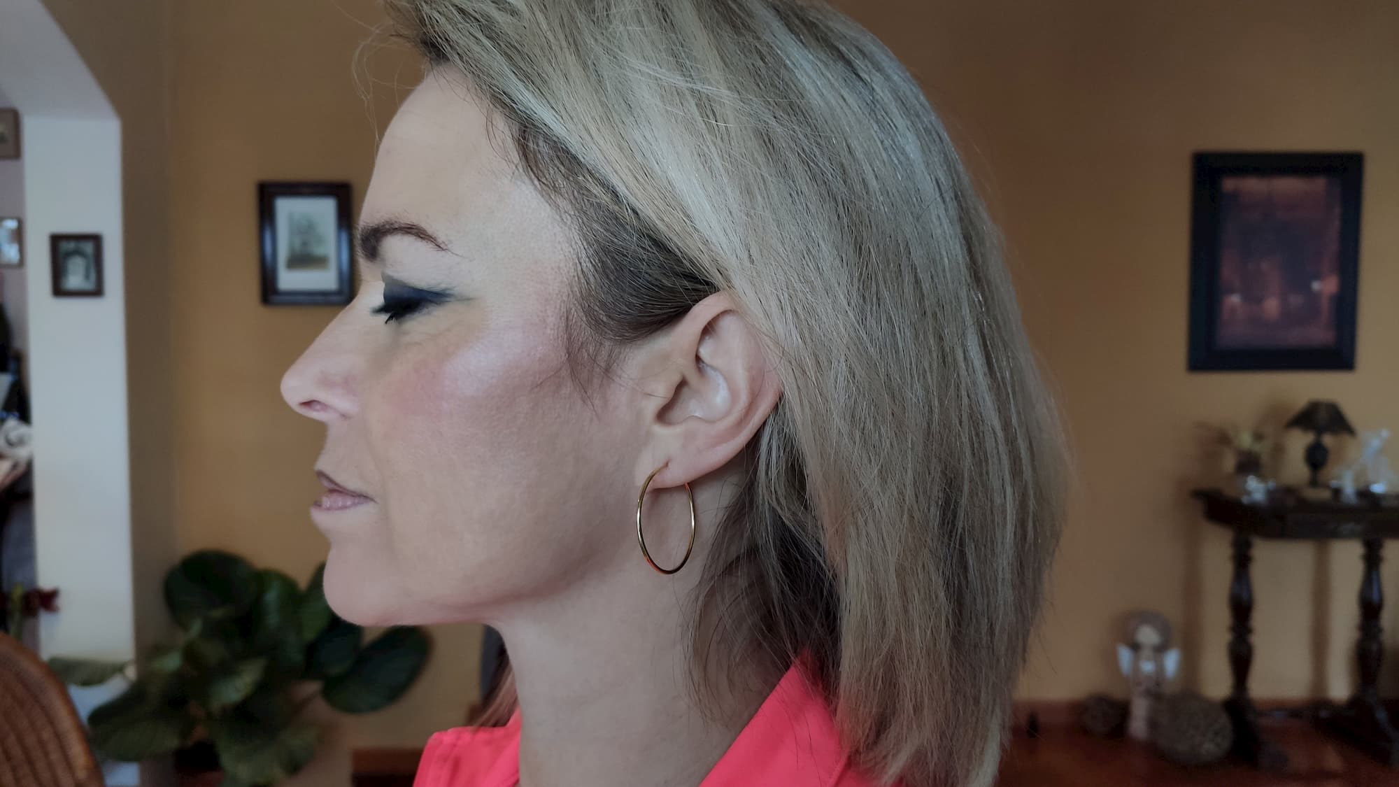 Náušnice kruhy ze žlutého zlata 30mm Briline 3630298/32