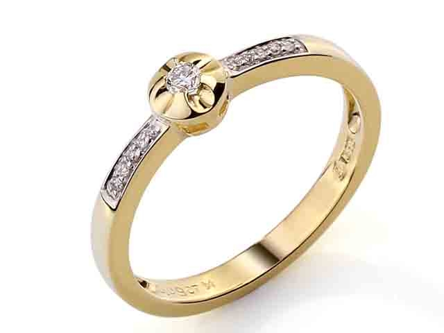 Prsten s diamanty GEMS diamonds, žluté zlato 3811275-5-55-99