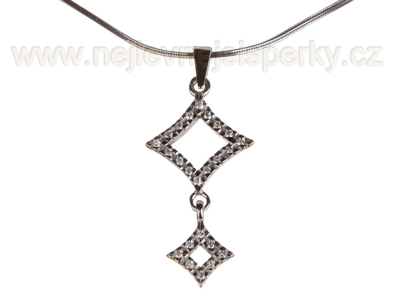 Elegantní přívěsek s brilianty Briline 23007