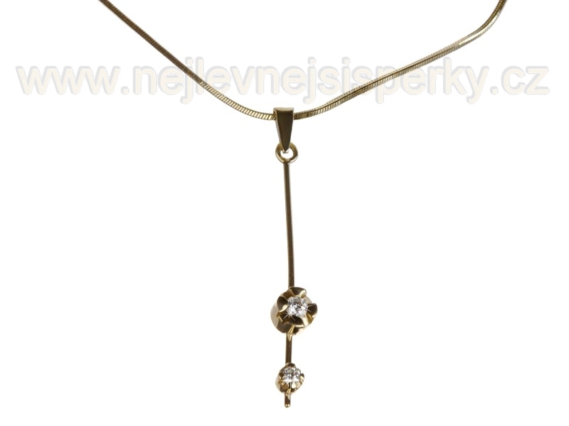 Diamantový přívěsek ze žlutého zlata Briline 40236
