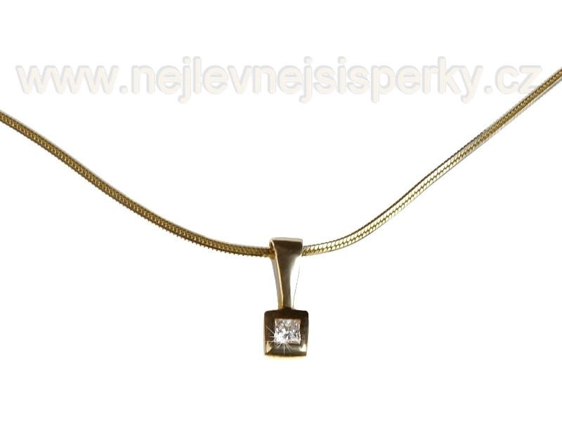 Přívěsek s brilianty ze žlutého zlata Briline 100371