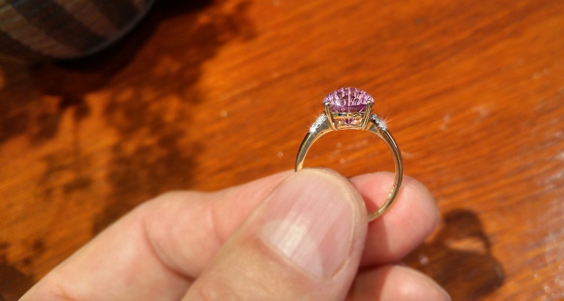 Diamantový prsten s ametystem Briline 3812011-5-57-95