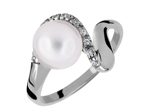 Diamantový prsten s říční perlou Briline 4024807