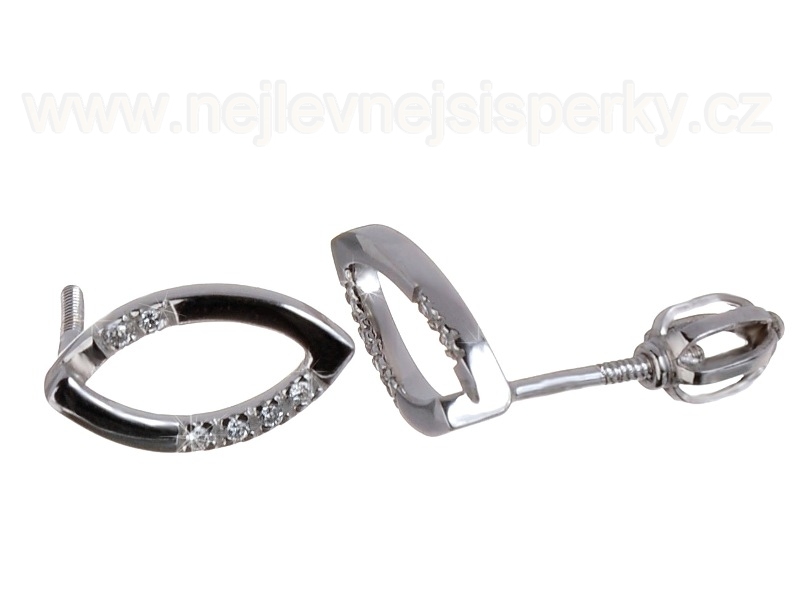 Moderní náušnice s diamanty Briline 36107