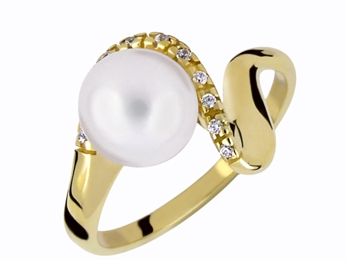 Diamantový prsten s perlou Briline 40248