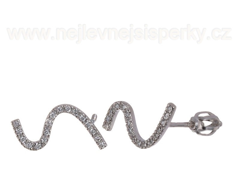 Moderní diamantové náušnice Briline 38807