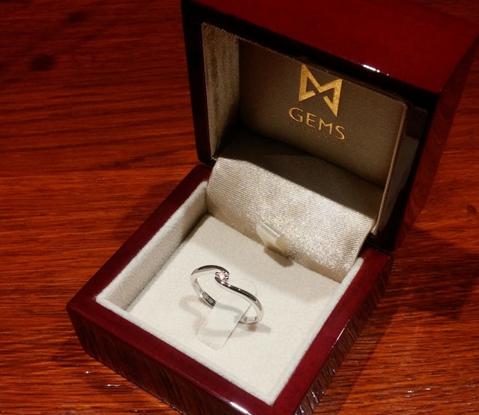 Zásnubní prsten s diamantem, bílé zlato briliant Briliney 3860726-0-50-99