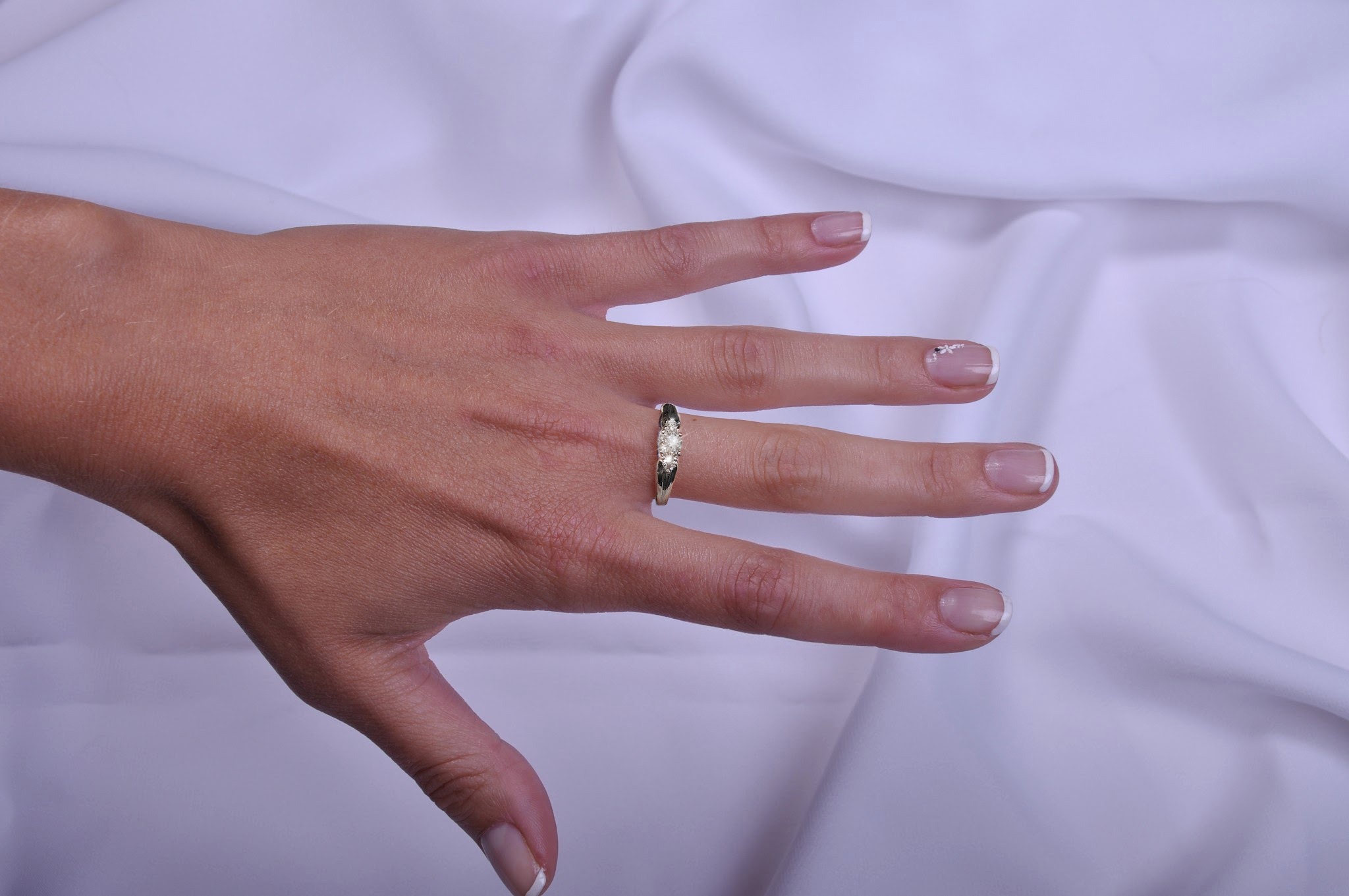 Zásnubní prsten s diamantem, bílé zlato brilianty Briline 3861660-0-51-99