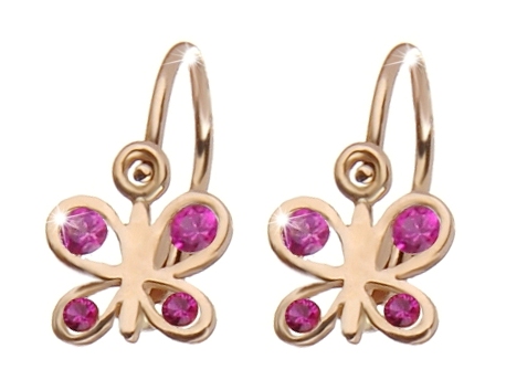 Briline dětské náušnice zlaté sr7