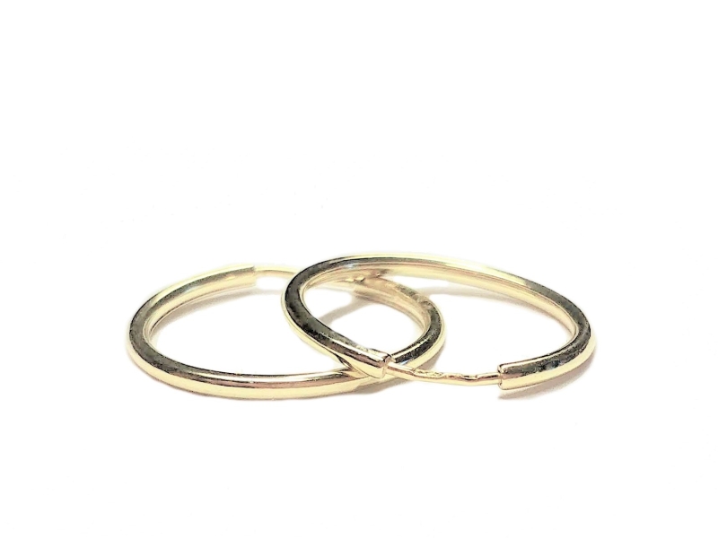 Náušnice ze žlutého zlata Briline - kruhy 17mm 3630294/17