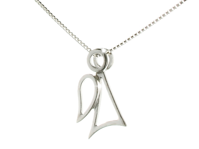 Briline přívěsek z bílého zlata andělíček M687-0031