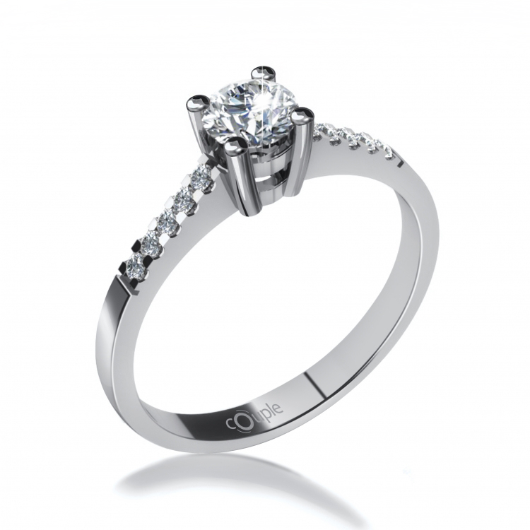 Zásnubní prsten se zirkonem řady COUPLE 6864020-0-53-1