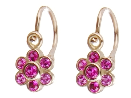 Briline dětské náušnice zlaté sr9