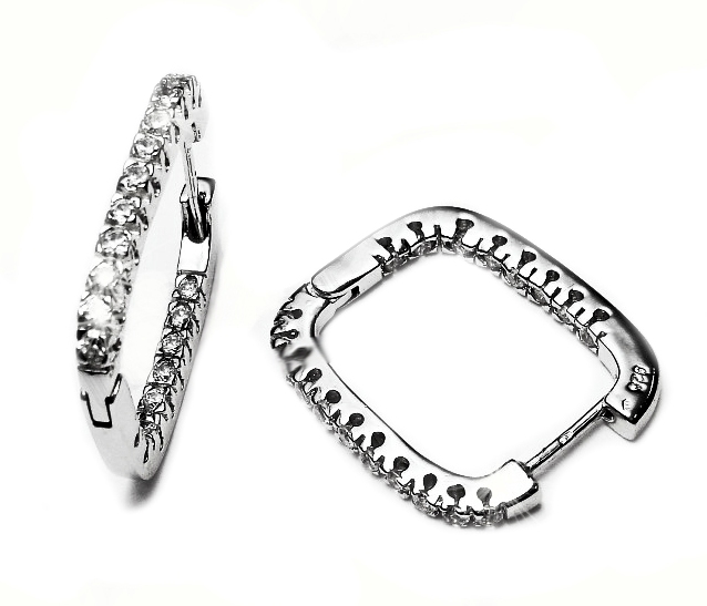 Stříbrné náušnice se zirkony Briline sag503