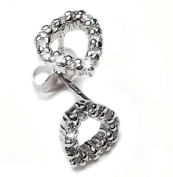 Stříbrné náušnice se zirkony Briline sag516