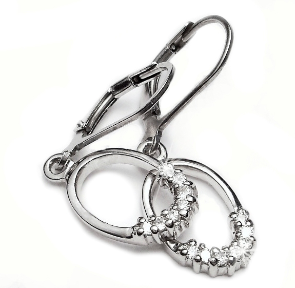 Stříbrné náušnice se zirkony Briline sag517