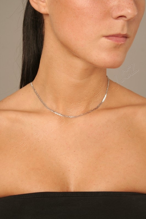 Zlatý řetízek bílé zlato srnw2