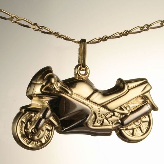 Zlatý přívěsek motorka - Briline yw5
