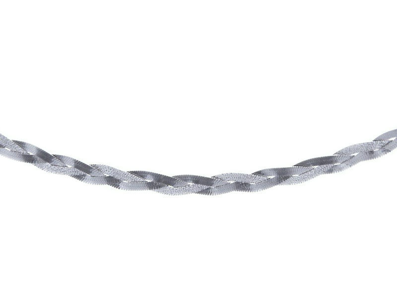 Stříbrný náramek pletený Briline 19cm ag589n