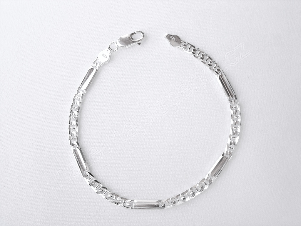 Stříbrný náramek článový Briline 19cm ag514n