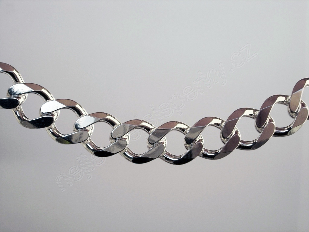 Stříbrný řetěz pánský Briline 50cm - ag521/50light