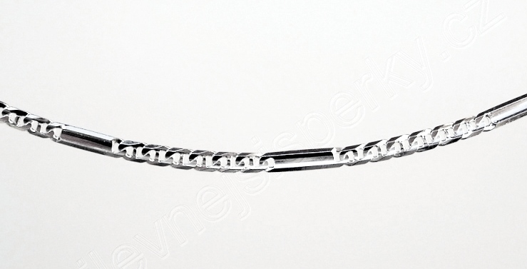 Stříbrný  náhrdelník ploškový Briline 38cm - ag527