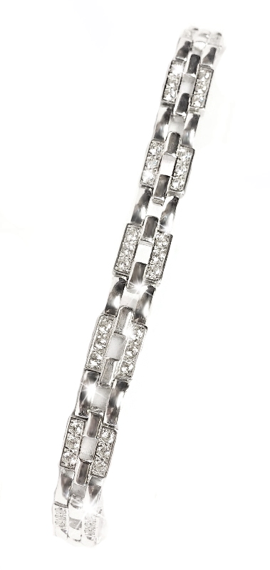 Stříbrný náramek dámský Briline se zirkony 18cm ag597n