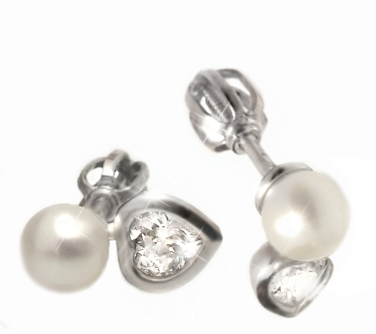 Zlaté dámské náušnice Briline srdíčka 2350010039907