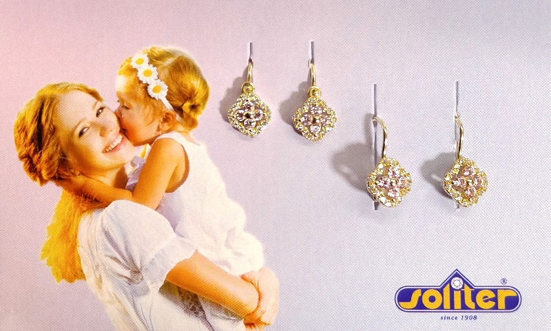 Náušnice Briline pro dcerku i maminku v jedné sadě s208/100608r