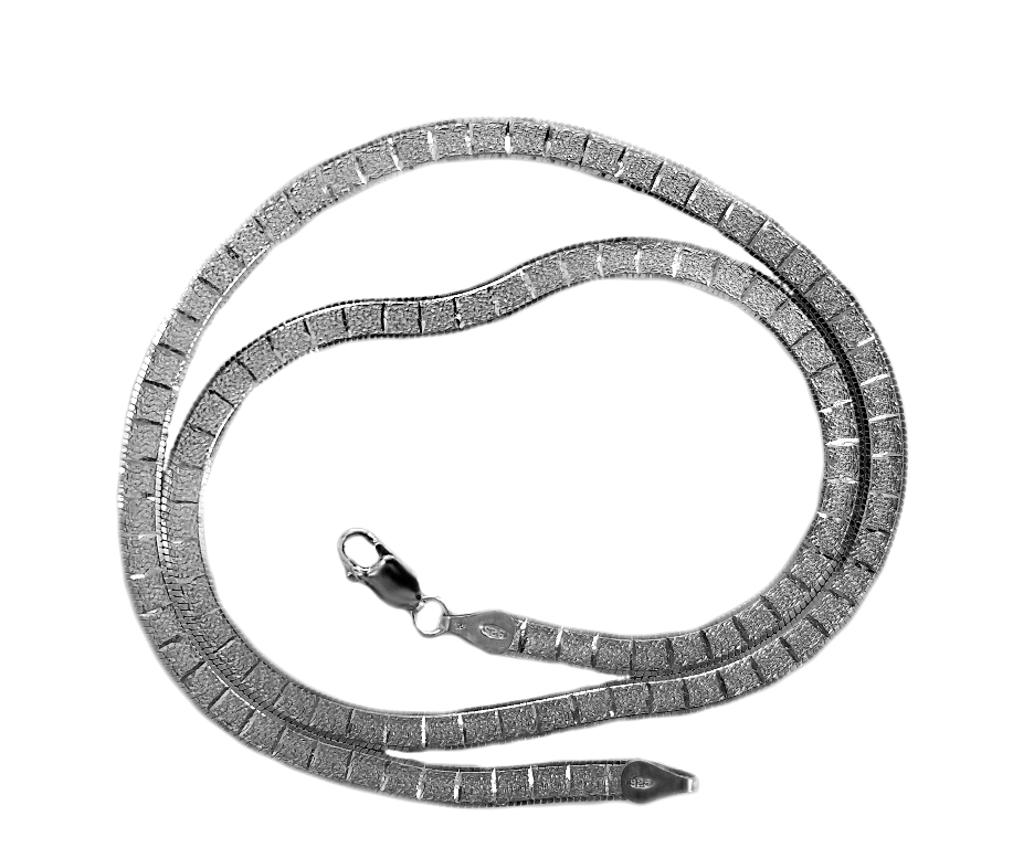 Stříbrný plochý náhrdelník Briline - ag4204/45cm