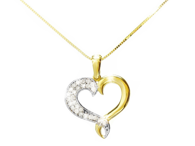 Zlatý přívěsek srdíčko Briline M112-4012