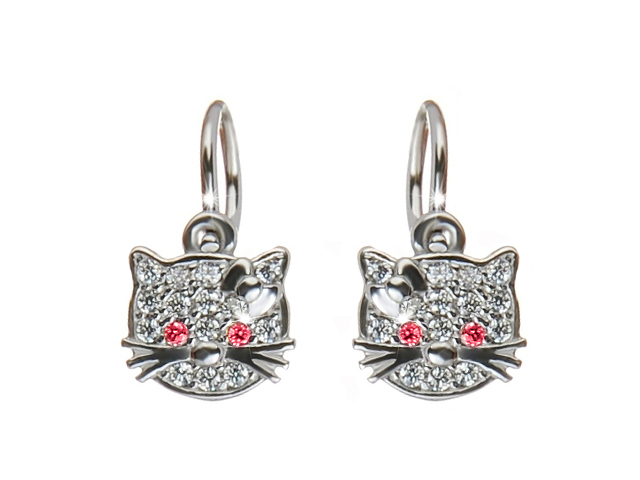 Briline dětské náušnice zlaté Hello Kitty sb158rw
