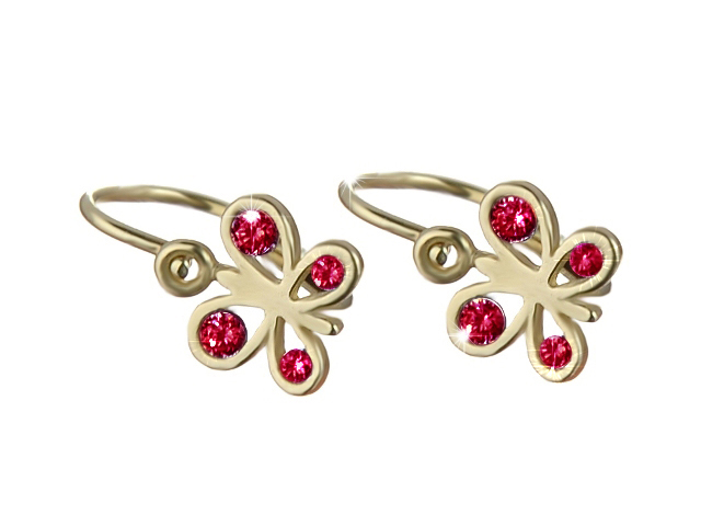 Briline zlaté náušnice pro děti s92