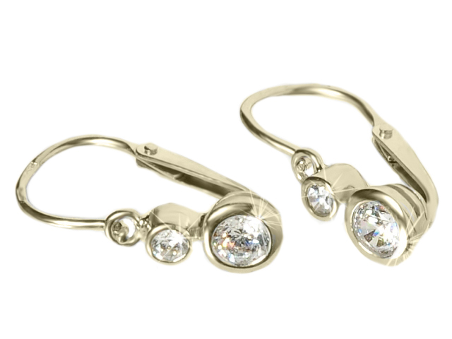 Briline dětské náušnice zlaté s947w