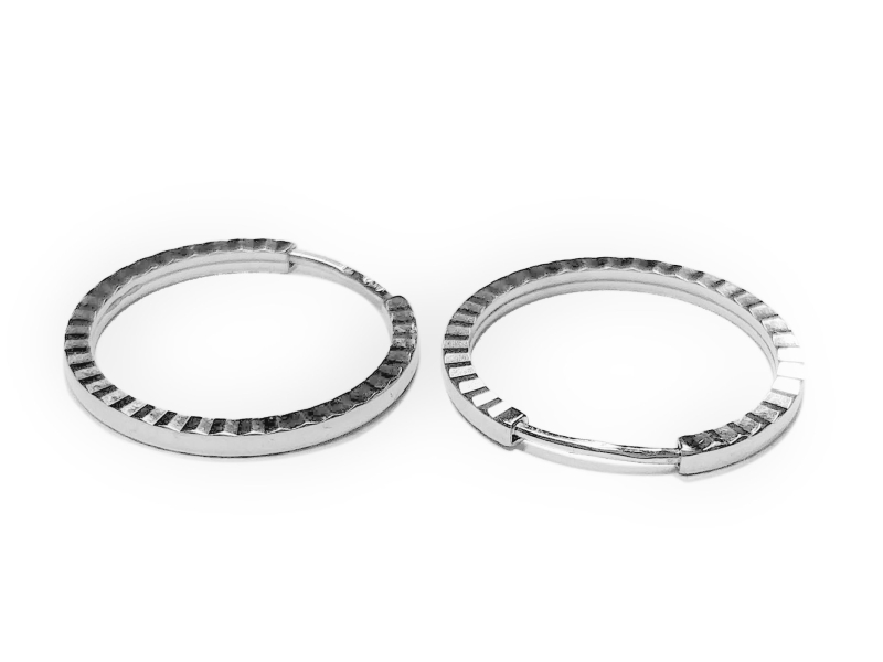 Náušnice z bílého zlata Briline - kruhy 17mm 42507