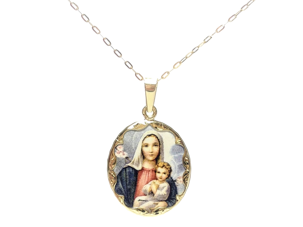 Zlatý přívěsek Madonka Briline M332-0067