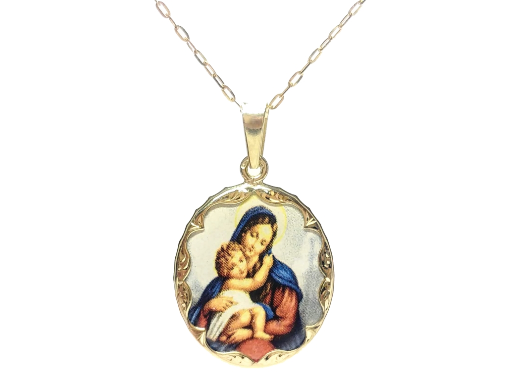 Zlatý přívěsek Madonka Briline M332-0065