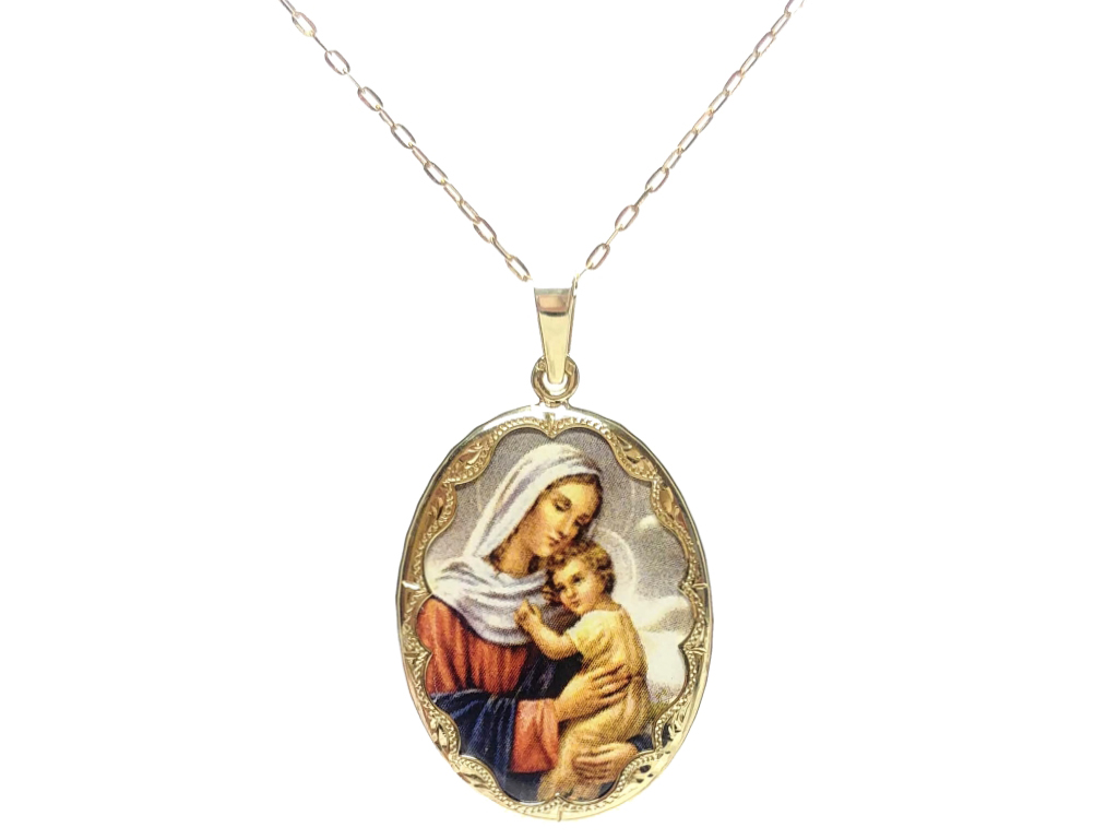 Zlatý přívěsek Madonka Briline M332-0087