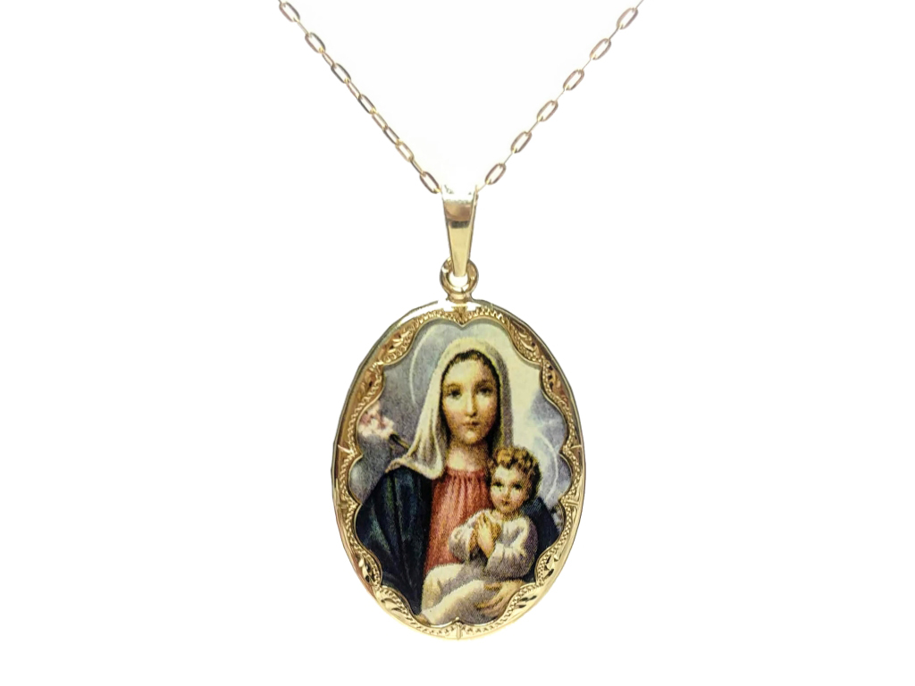 Zlatý přívěsek Madonka Briline M332-0088