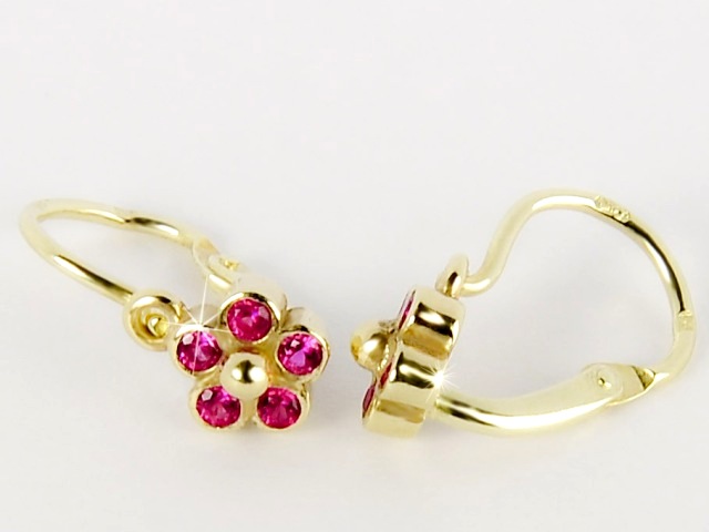 Briline zlaté náušnice pro děti 2390010012r