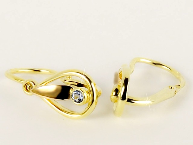 Briline zlaté náušnice pro děti s17