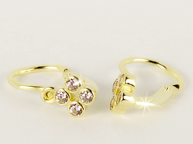 Briline zlaté náušnice pro děti s26