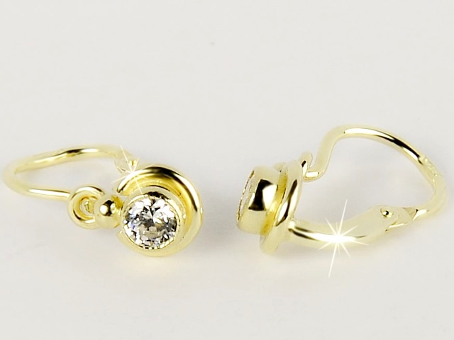 Briline zlaté náušnice pro děti s46