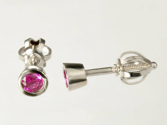 Briline dětské náušnice na šroubek t87